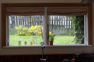 Photo of the roman blinds in the kitchen